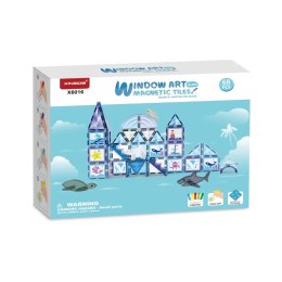 Klocki magnetyczne Ocean 68 el. Window Art - 3+ X-Bida
