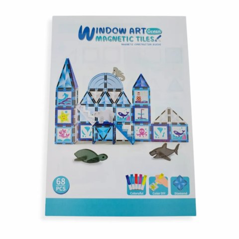 Klocki magnetyczne Ocean 68 el. Window Art - 3+ X-Bida