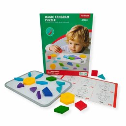 Klocki magnetyczne Tangram 20 el. układanka - z tablicą 3+ X-Bida