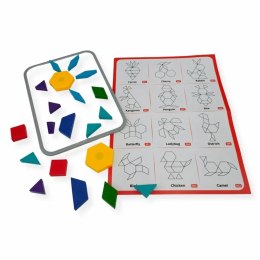 Klocki magnetyczne Tangram 20 el. układanka - z tablicą 3+ X-Bida