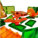 Klocki magnetyczne dinozaury 62 elementy transparentne - 3+ X-Bida