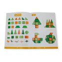 Klocki magnetyczne dinozaury 62 elementy transparentne - 3+ X-Bida
