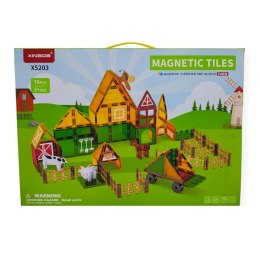 Klocki magnetyczne farma 76 el. - Magnetic Tiles 3+ X-Bida
