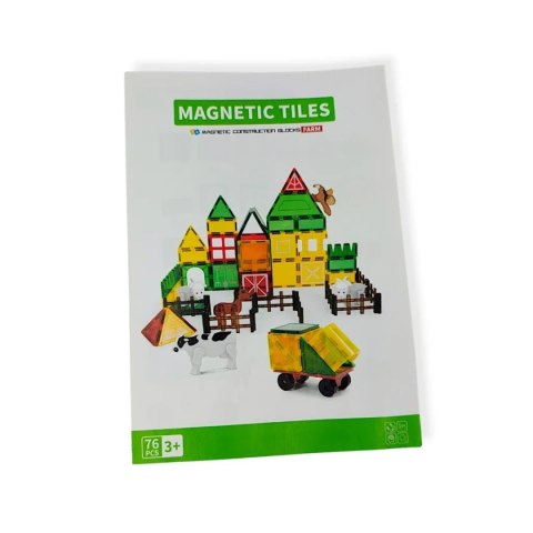 Klocki magnetyczne farma 76 el. - Magnetic Tiles 3+ X-Bida