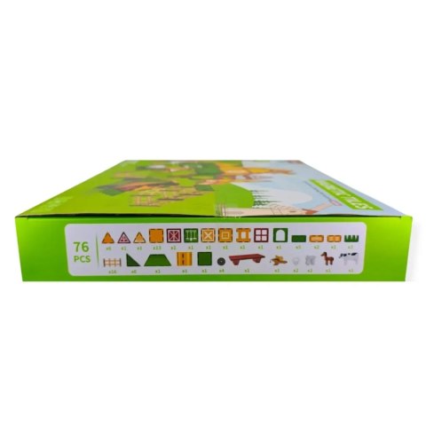 Klocki magnetyczne farma 76 el. - Magnetic Tiles 3+ X-Bida