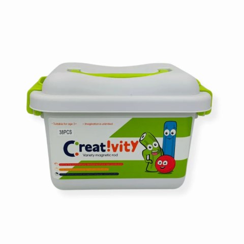 Klocki magnetyczne pałeczki i kulki 38 el. - CreatiViti 3+ Tong Le