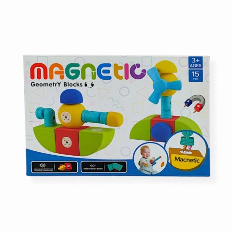 Klocki magnetyczne piankowe EVA 15 el. - MagTic 3+ Tong Le