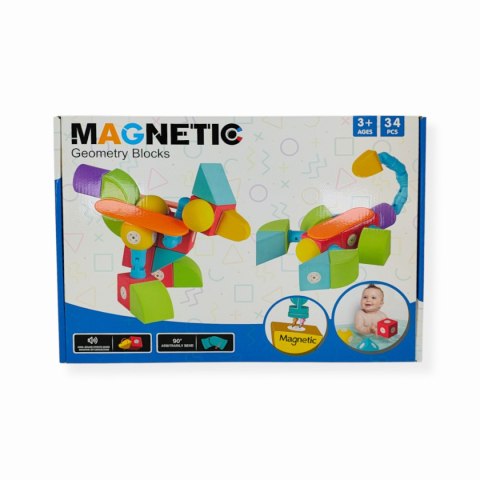 Klocki magnetyczne piankowe EVA 34 el. - MagTic 3+ Tong Le