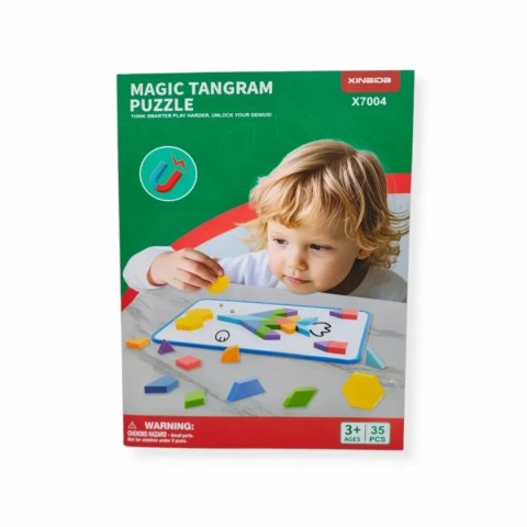 Klocki magnetyczne tangram 35 elementów - X-Bida 3+ X-Bida