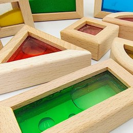 Klocki sensoryczne drewniane 22 el. z piaskiem - Kabi 2+ Kabi