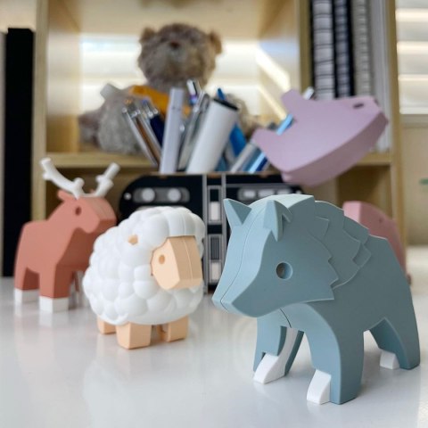 Magnetyczne figurki 3D zwierząt leśnych - Half Toys 3+ Half Toys