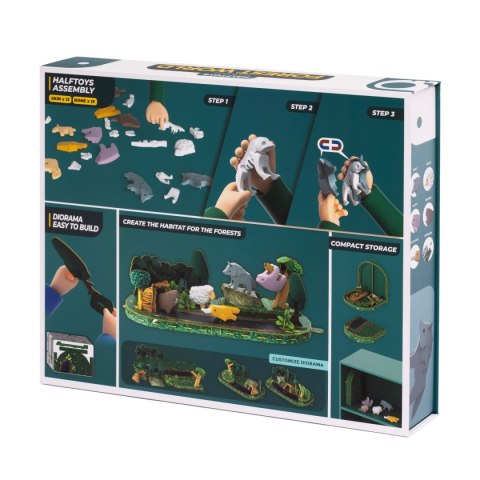 Magnetyczne figurki 3D zwierząt leśnych - Half Toys 3+ Half Toys