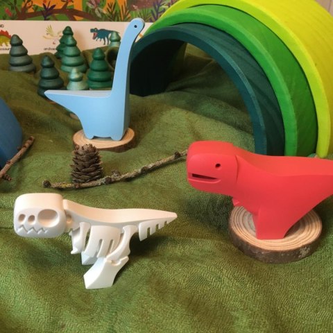 Magnetyczne figurki dinozaurów z dioramą - Half Toys 3+ Half Toys