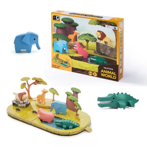 Magnetyczne zwierzaki Half Toys safari puzzle 3D - figurki 3+ Half Toys