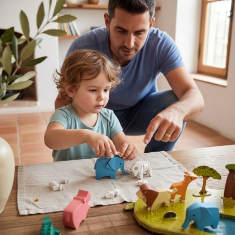 Magnetyczne zwierzaki Half Toys safari puzzle 3D - figurki 3+ Half Toys