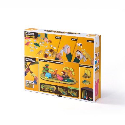 Magnetyczne zwierzaki Half Toys safari puzzle 3D - figurki 3+ Half Toys