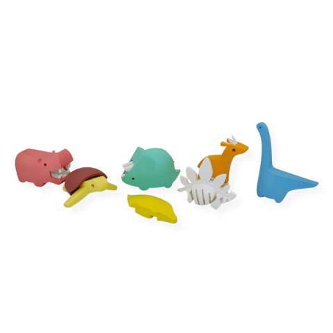 Magnetyczne zwierzaki puzzle 3D Half Toys - 24 szt. 3+ Half Toys