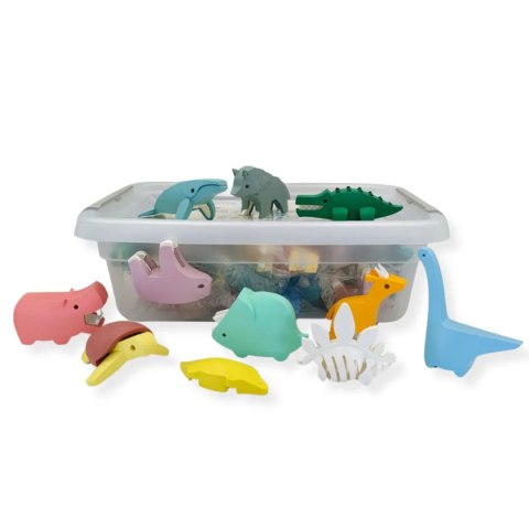 Magnetyczne zwierzaki puzzle 3D Half Toys - 24 szt. 3+ Half Toys