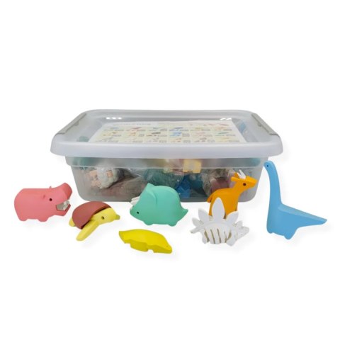 Magnetyczne zwierzaki puzzle 3D Half Toys - 24 szt. 3+ Half Toys