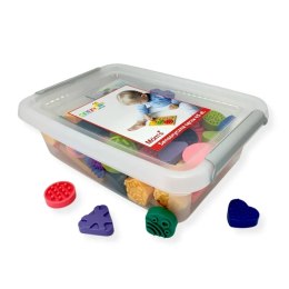 Sensoryczna tęcza - zestaw puzzli sensorycznych - dotyk, kształt - 45 el. 1+ Mom's Care