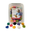 Sensoryczna tęcza - zestaw puzzli sensorycznych - dotyk, kształt - 45 el. 1+ Mom's Care