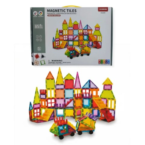 Klocki magnetyczne XL 85 elementów -3+ X-Bida