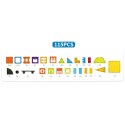 Klocki magnetyczne Magnetic Tiles 115 elementów - 3+ X-Bida