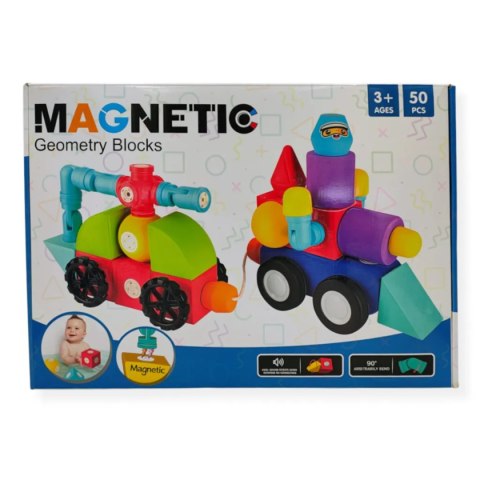 Klocki magnetyczne piankowe EVA 50 el. - 3+ Tong Le