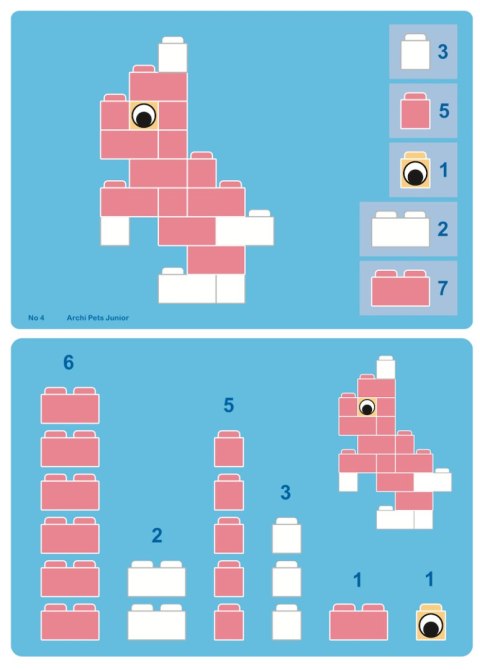 Klocki edukacyjne Little Architect - Archi Pets Junior 350 el. Little Architect Klocki edukacyjne Little Architect - Archi Pets Junior 350 el. Little Architect
