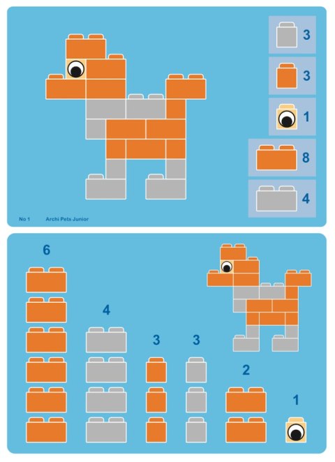 Klocki edukacyjne Little Architect - Archi Pets Junior 350 el. Little Architect Klocki edukacyjne Little Architect - Archi Pets Junior 350 el. Little Architect