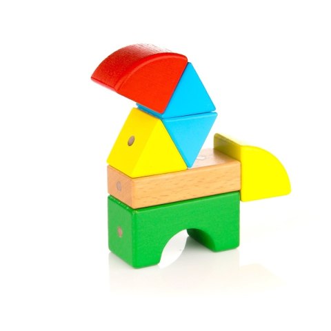 Drewniane klocki magnetyczne WABI 20 el. [76 ruchomych magnesów] Klocki.edu.pl