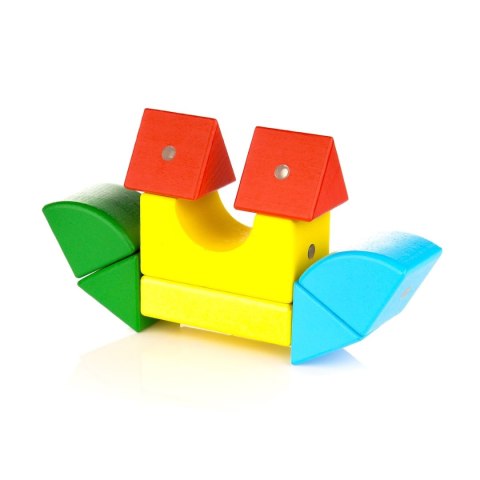 Drewniane klocki magnetyczne WABI 20 el. [76 ruchomych magnesów] Klocki.edu.pl