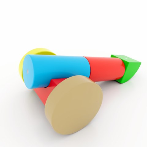 Drewniane klocki magnetyczne WABI 20 el. [76 ruchomych magnesów] Klocki.edu.pl