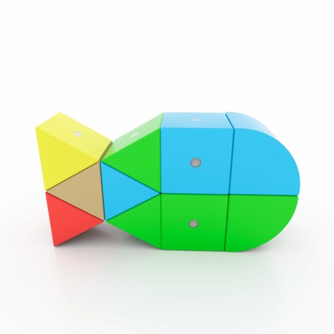 Drewniane klocki magnetyczne WABI 20 el. [76 ruchomych magnesów] Klocki.edu.pl