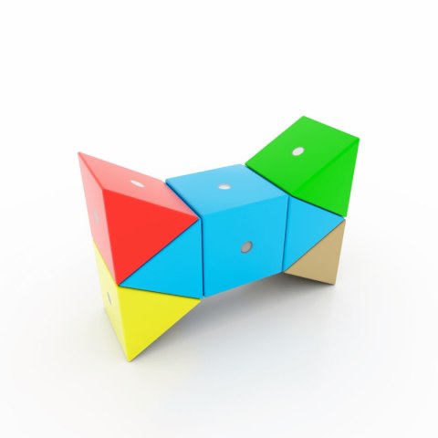 Drewniane klocki magnetyczne WABI 20 el. [76 ruchomych magnesów] Klocki.edu.pl