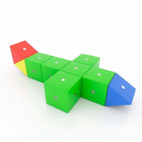 Drewniane klocki magnetyczne WABI 40 el. [152 ruchome magnesy] Klocki.edu.pl