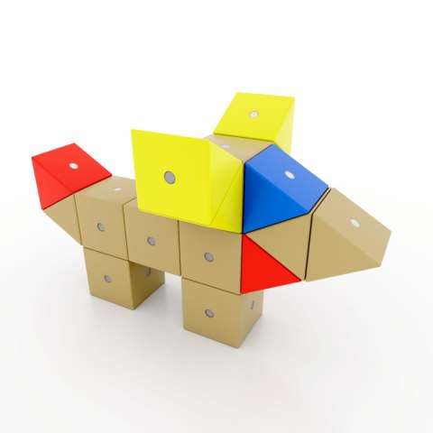 Drewniane klocki magnetyczne WABI 40 el. [152 ruchome magnesy] Klocki.edu.pl