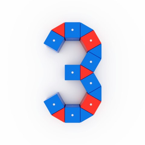 Drewniane klocki magnetyczne WABI 40 el. [152 ruchome magnesy] Klocki.edu.pl