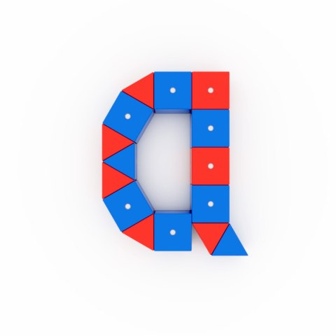 Drewniane klocki magnetyczne WABI 40 el. [152 ruchome magnesy] Klocki.edu.pl