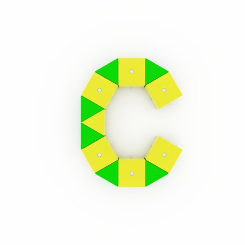 Drewniane klocki magnetyczne WABI 40 el. [152 ruchome magnesy] Klocki.edu.pl