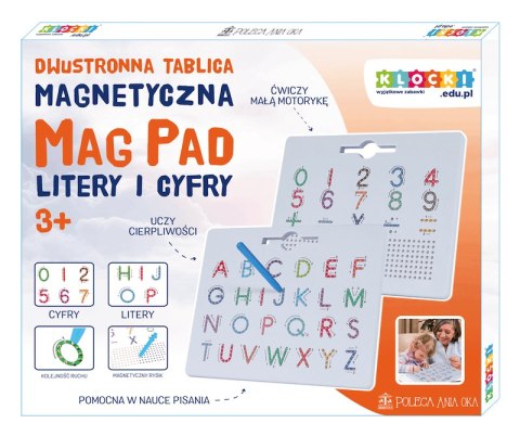 Dwustronna tablica magnetyczna MagPad Litery i Cyfry Klocki.edu.pl Dwustronna tablica magnetyczna MagPad Litery i Cyfry Klocki.edu.pl