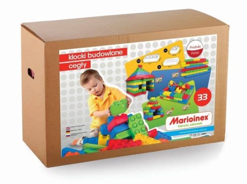 Klocki Budowlane Cegły 33 el. Marioinex Klocki Budowlane Cegły 33 el. Marioinex