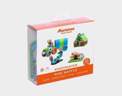 Klocki Mini Waffle Rolnik zestaw średni 90 el. Marioinex Klocki Mini Waffle Rolnik zestaw średni 90 el. Marioinex