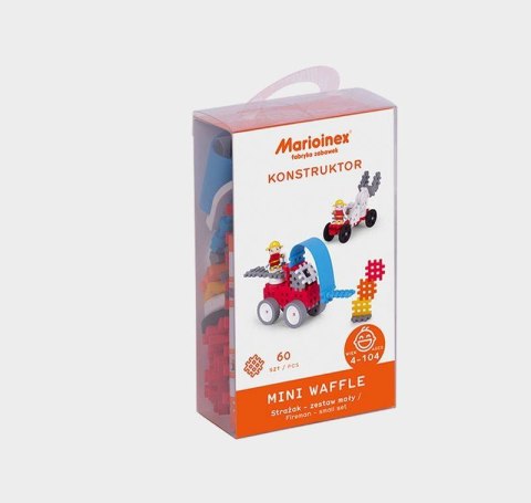 Klocki Mini Waffle Strażak zestaw mały 60 el. Marioinex Klocki Mini Waffle Strażak zestaw mały 60 el. Marioinex
