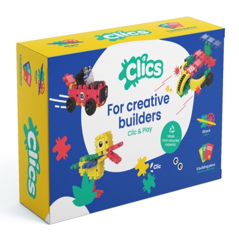 Clics Box 5w1 69 el. - Klocki konstrukcyjne Clics & Clicformers Clics Box 5w1 69 el. - Klocki konstrukcyjne Clics & Clicformers