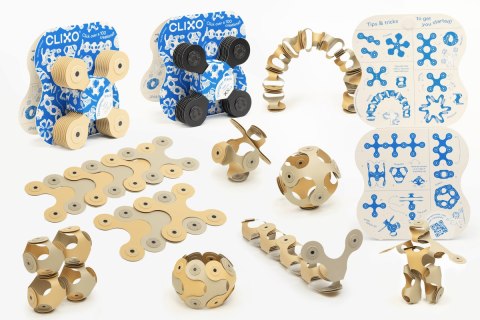 Klocki przestrzenne Clixo - Designer Pack - beżowo-szary - 9 el. Clixo Klocki przestrzenne Clixo - Designer Pack - beżowo-szary - 9 el. Clixo