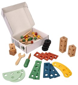 Drewniany zestaw małego konstruktora Adam Toys