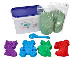 Zestaw - piasek kinetyczny ColorSand 2kg miętowy + foremki i łopatka Adam Toys
