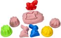 Zestaw - piasek kinetyczny ColourSand 2kg różowy + foremki i łopatka Adam Toys