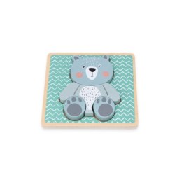 Drewniana układanka dla malucha - Miś Nefere